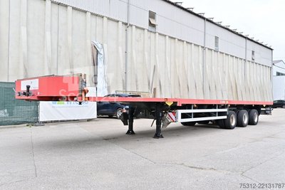 Tieflader-Sattelauflieger Broshuis MIX-93  ausziehbar extend gelenkt Zwillingsreifen gebraucht