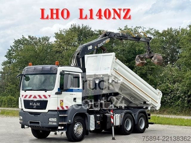 Autokran MAN TGS 26.440*KIPPER 5,20 m + LHO L140NZ * 6x4 *TOP gebraucht