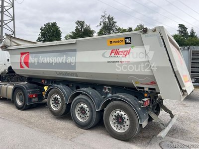 Kipper Auflieger Fliegl SDS01  DHKS 390 Stahlmulde Alufelgen Liftachse gebraucht