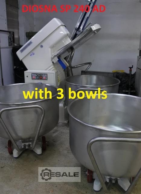 Spiral kneading machines DIOSNA  SP 240 AD 3 bowls