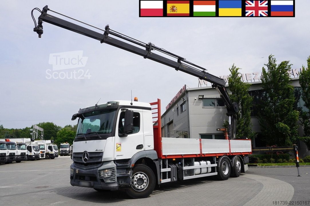 Plattform mit Kran Mercedes-Benz Mercedes-Benz Antos 2540 6×2-4 / HIAB gebraucht