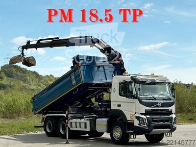 Autokran VOLVO FMX 410 Kipper 5,00m *PM 18.5 TP/FUNK *6x4 gebraucht