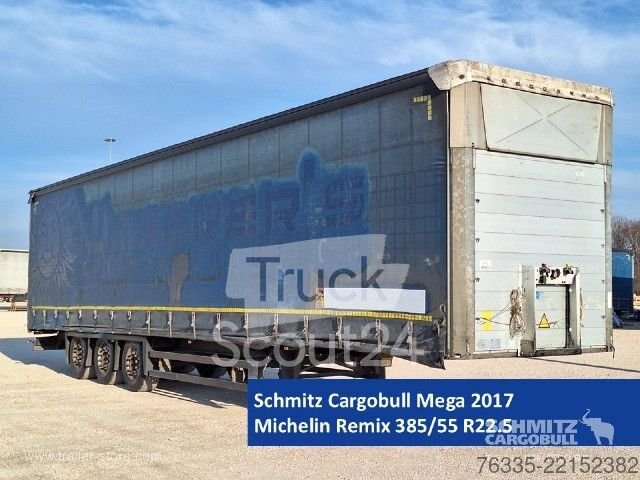 Auflieger mit Pritsche & Plane Schmitz Cargobull Curtainsider Mega gebraucht