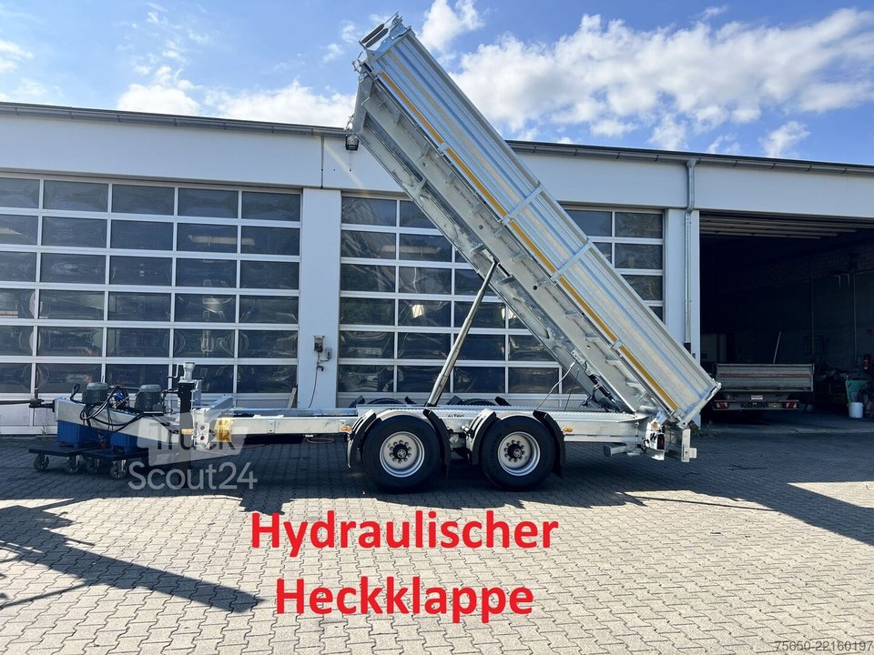 Kippanhänger Möslein TTD 19 B  19 t Tandemkipper- Tieflader hydraulischer Klappe Breitbereifung neu