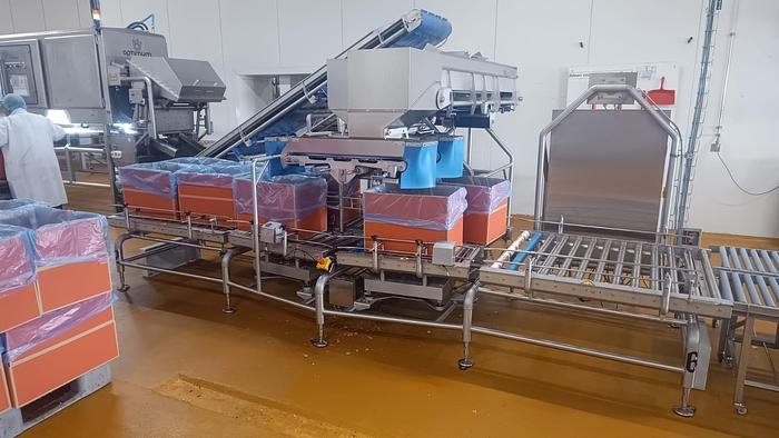 Production lines LUMACON automatic crate filling line