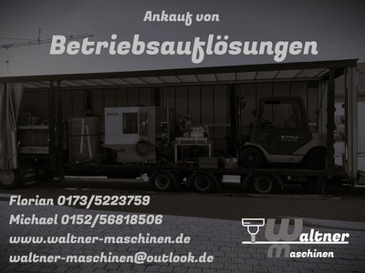 Ankauf Drehmaschine Fräsmaschine Werkstattauflösung Gabelstapler