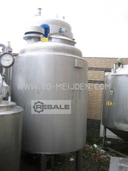 Stainless steel silos APV Double walled with agitator