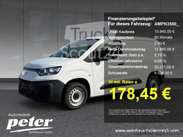 Kastenwagen Fiat Doblo 1.5 BlueHDi 100 KaWa L1 Klima gebraucht