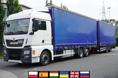 Gespann mit Anhänger / 2 Gespanne MAN TGX 26.510 6x2-4/ Curtainsider + trailer gebraucht