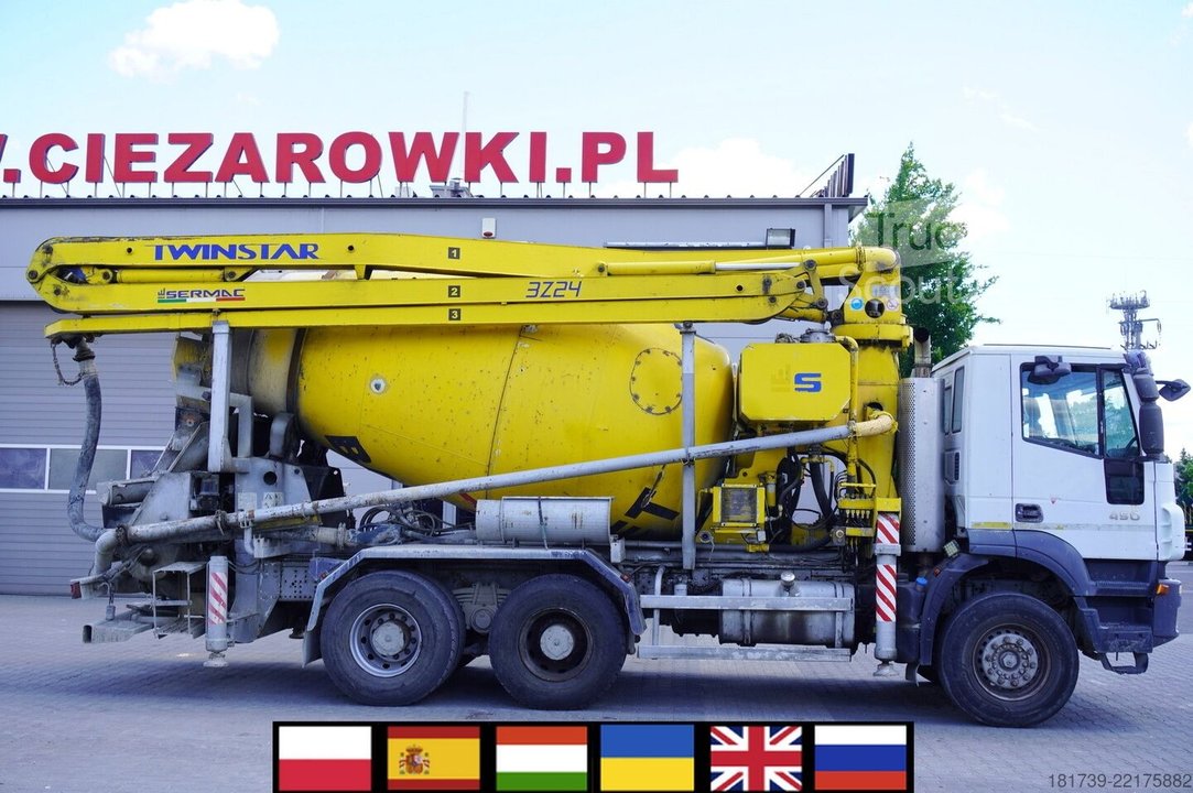 Betonpumpe Iveco Trakker 450 6x4 / Sermac Twinstar 3Z24 gebraucht