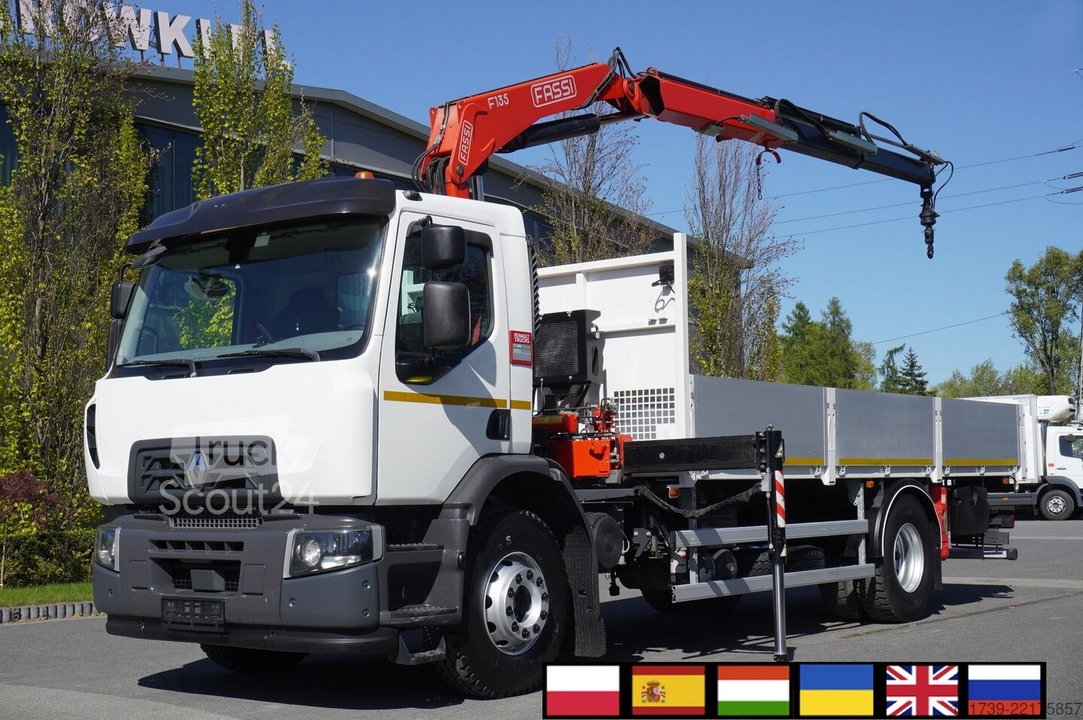Plattform mit Kran Renault C280 DTI 8/ FASSI crane F135a.22 /15EPAL gebraucht