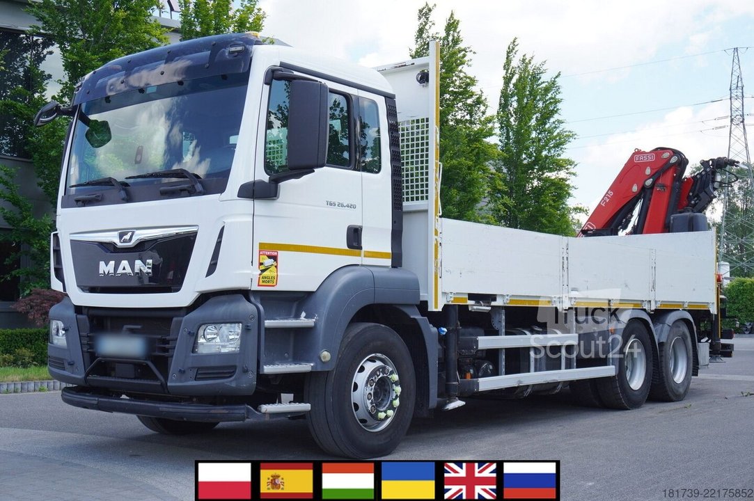 Plattform mit Kran MAN TGS 26.420 6x4 / Fassi F215A.2.24 gebraucht