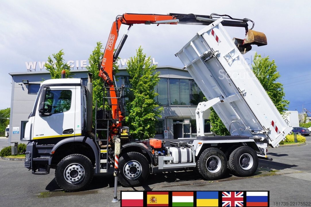 Kipper mit Kran Mercedes-Benz Arocs 3236 8×4/ 90 tho. km / Fassi F155A gebraucht