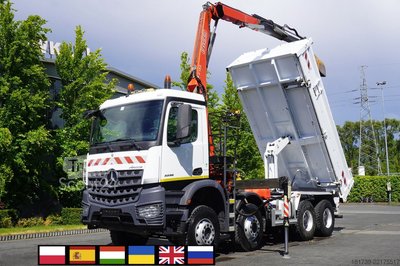 Zweiseitenkipper Mercedes-Benz Arocs 3236 8x4 / HDS Fassi F155A.0.22 gebraucht