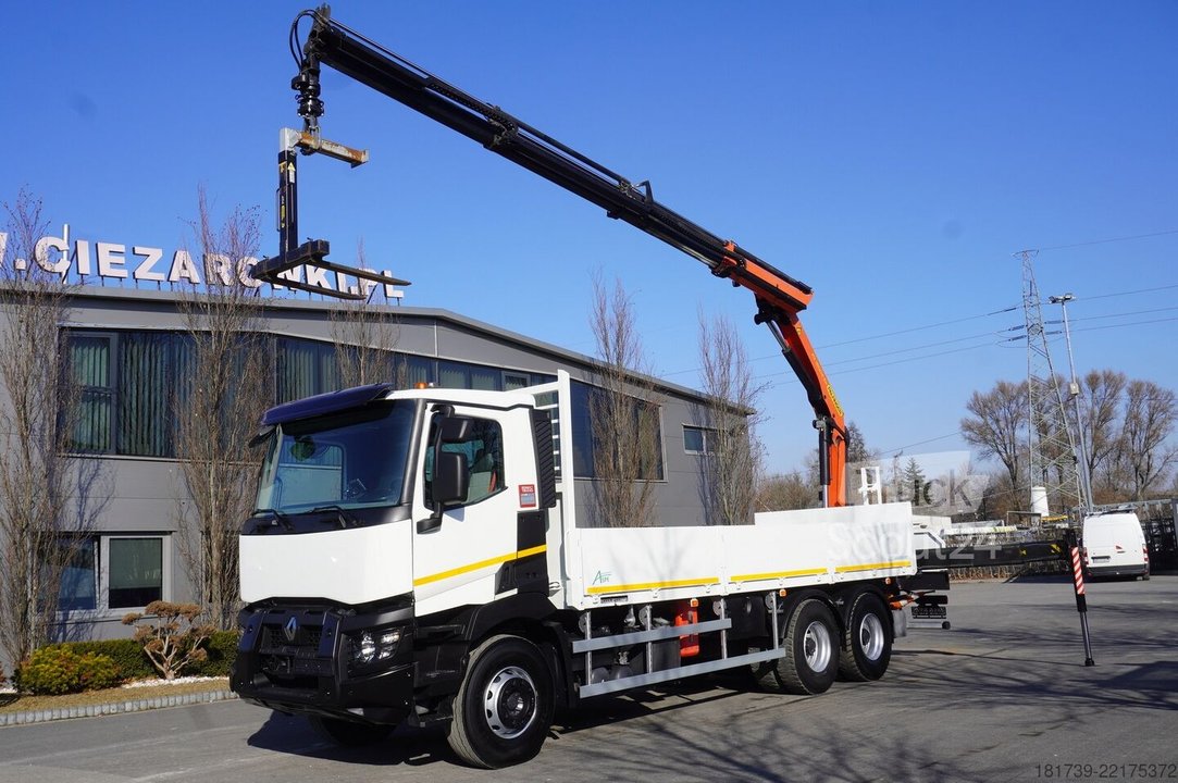 Plattform mit Kran Renault C380 / 6x4 / HDS Palfinger PK 18002-EH 6 gebraucht