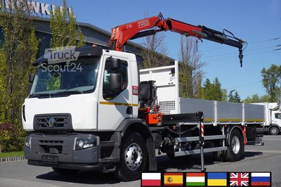Plattform mit Kran Renault C280 DTI 8/ FASSI crane F135a.22 /15EPAL gebraucht