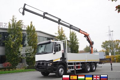 Plattform mit Kran Renault C380 Comfort 6x4 / Atlas 172.3E crane gebraucht