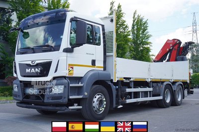 Plattform mit Kran MAN TGS 26.420 6x4 / Fassi F215A.2.24 gebraucht