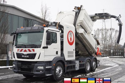 Abwasserreiniger MAN TGM 26.340 E6 / RIVARD sewage cleaner 11 gebraucht