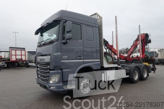 Holztransporter LKW DAF XF 510 MIT PENZ LADEKRAN 15Z8.70 INKL. HOLZGREIFER 6X4 gebraucht