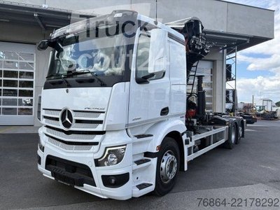 Kipper LKW MERCEDES-BENZ ACTROS 2551 6X2, PALFINGER-ABROLLKIPPER MIT SCHROTTKRAN,  LENK-LIFTACHSE, EURO 6 neu