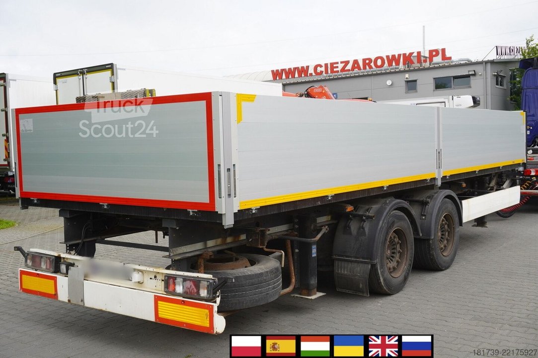 Baumaschinenanhänger Krone construction trailer / Flatbed 18 pallet neu
