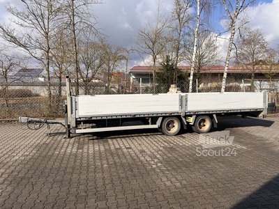 Anhänger mit offener Pritsche Humbaur HBTZ 137224  14,4 t Tandem- Pritschenanhänger- Tieflader gebraucht