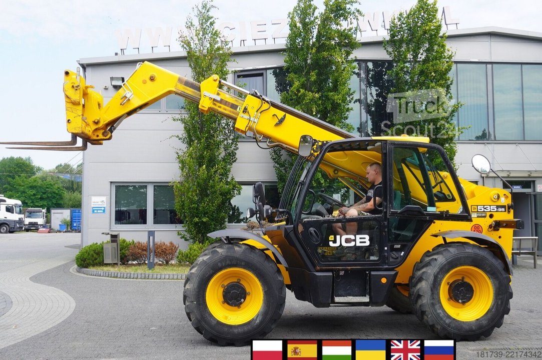 Telelader JCB 535-95 / 3.5 T / range 9.5 m / joystick gebraucht