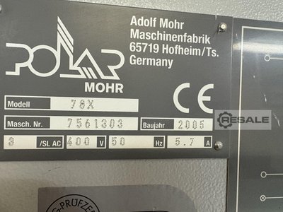 Paper cutting machines POLAR 78 X