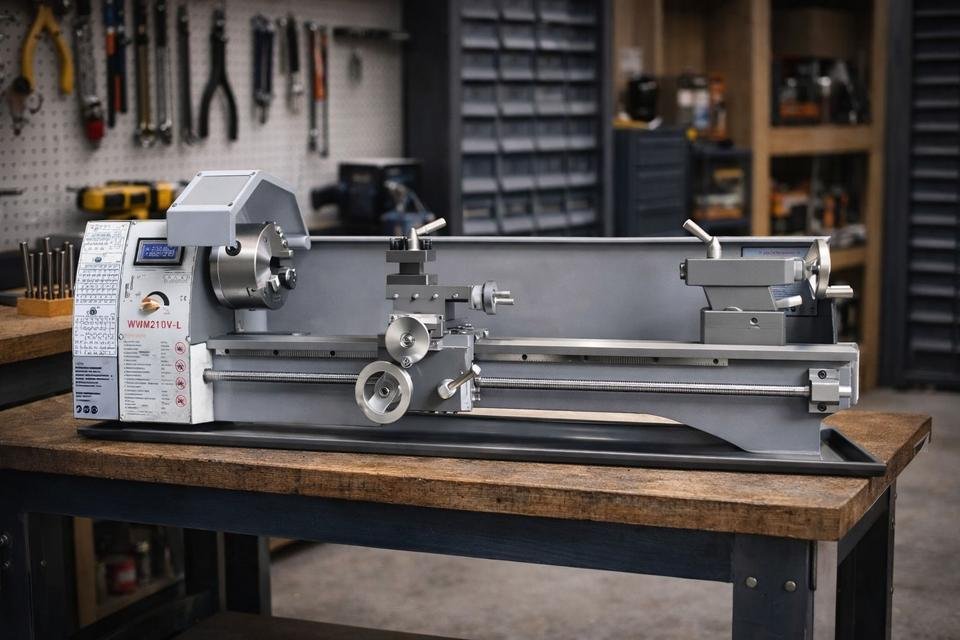 Metalldrehmaschine Drehbank Metall Tischdrehbank 50-2500 U/min