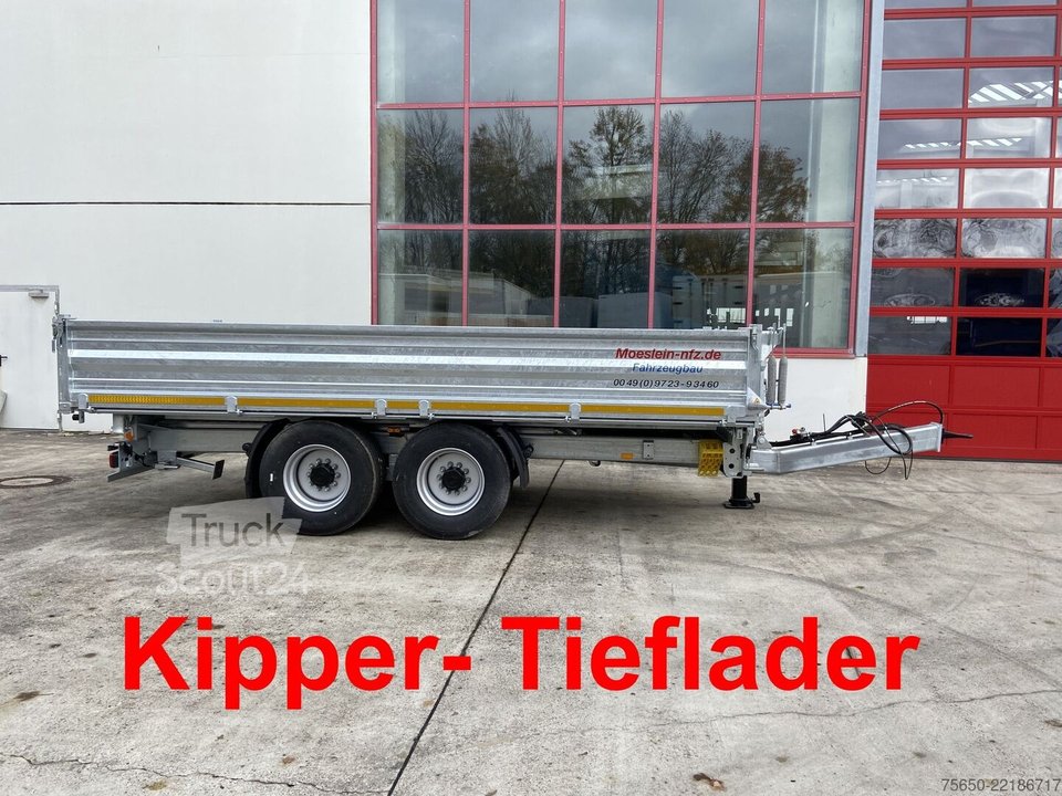 Kippanhänger Möslein TTD 14 Schwebheim  14 t Tandemkipper Tieflader Breite Reifen-- Neufahrzeug -- neu