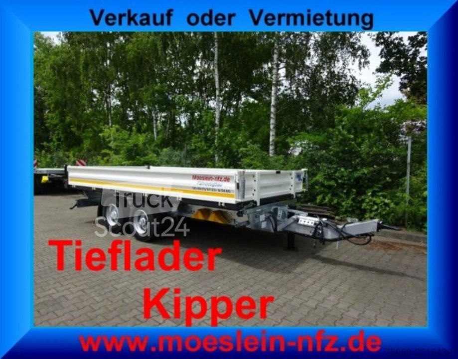 Kippanhänger Möslein TTD 13 Weiß  13 t Tandem 3- Seitenkipper Tieflader-- Neufahrzeug -- neu
