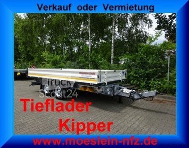 Kippanhänger Möslein TTD 13 Weiß  13 t Tandem 3- Seitenkipper Tieflader-- Neufahrzeug -- neu