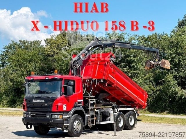 Autokran SCANIA P 410 Kipper 4,95m * KRAN/FUNK + BORDMATIC *6x4 gebraucht