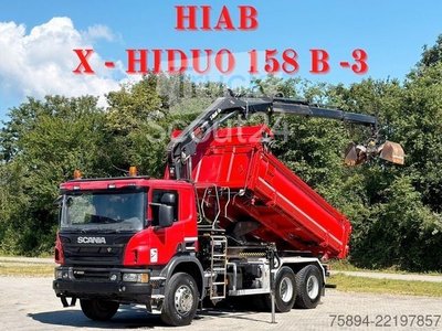 Autokran SCANIA P 410 Kipper 4,95m * KRAN/FUNK + BORDMATIC *6x4 gebraucht