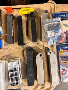 Konvolut Drehstähle und Wendeschneidplatten Drehbank, CNC