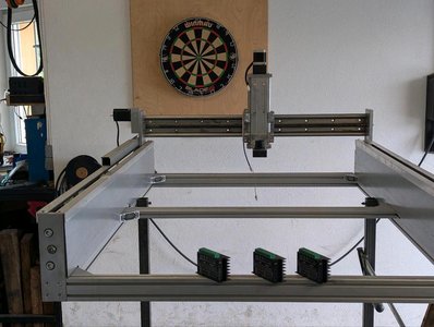 CNC Portalfräsmaschine unvollendet.