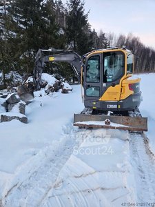 Minibagger Volvo ECR58D Crawler Excavator   Rototilt   2 Buckets   gebraucht