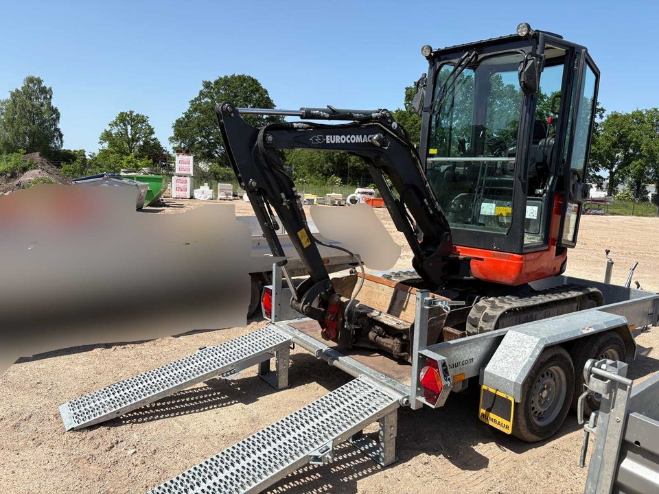 Eurocomach - 18ZT - 2021 - Mini excavator + tandem machine transport trailer