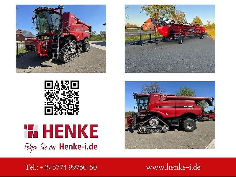 Case IH AF Axial Flow 7240 auf Kettenlaufwerk inkl. Schneidwerk 9,15m und Schneidwerkswagen