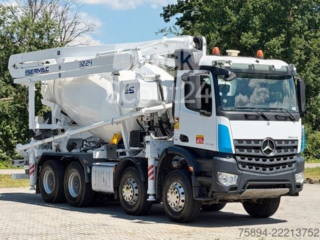Betonpumpen-LKW MERCEDES-BENZ AROCS 3743 * Betonpumpe + FUNK * 8x4 * TOP gebraucht