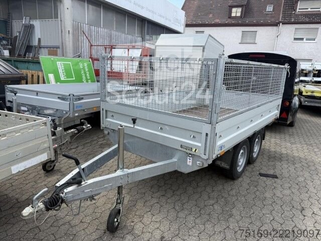 PKW-Anhänger Stedele Hochlader Alu THAK 225, 2,6 to. 3000 x 1600 x 350 mm mit Laubgitter gebraucht