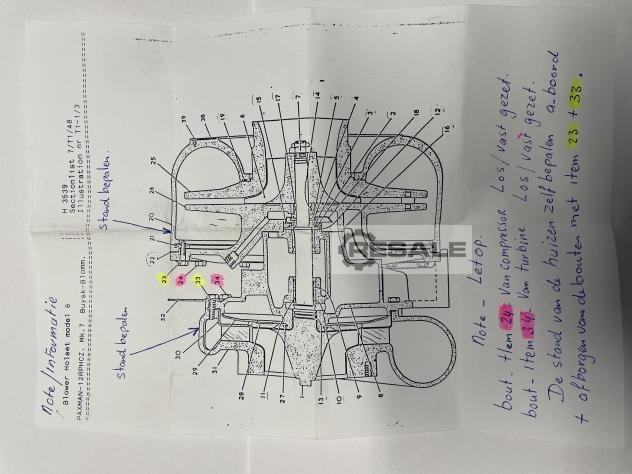 Diesel engines PAXMAN 12RPHCZ  MK7 Turbolader Holset Model 6