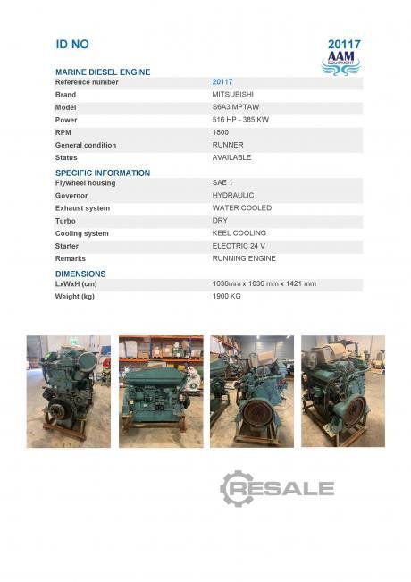 Engines MITSUBISHI S6A3 MPTAW