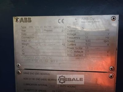 Asynchronous generators ABB AMK 500L4A BATH