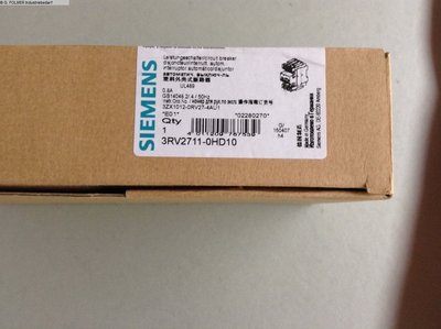 Control Systems For Machine Tools SIEMENS 3RV2711-0HD10