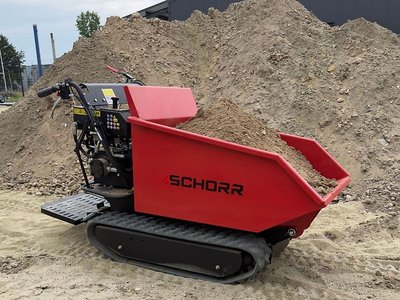 SCHORR Minidumper RR500DHKA 500kg mit Kipphydraulik und Mitfahrplattform NEU Raupendumper 9,2 PS Motor Dumper Schubkarre