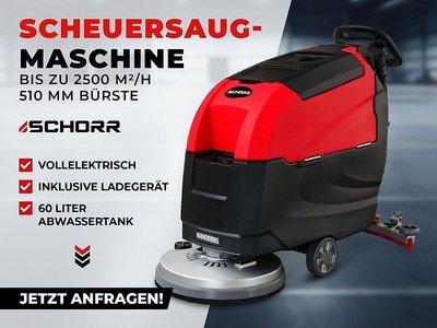 SCHORR Akku Scheuersaugmaschine RR850FS 500W 510mm Bürste