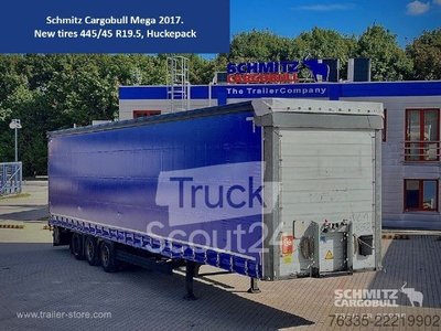 Auflieger mit Pritsche & Plane Schmitz Cargobull Curtainsider Mega gebraucht