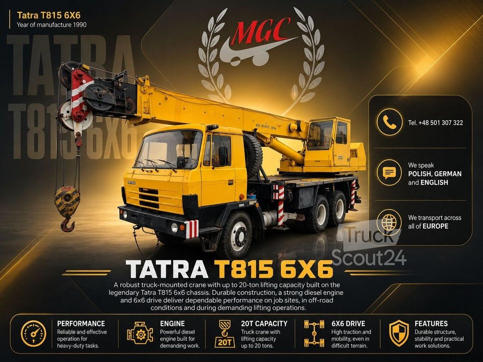 Fahrladekran Tatra T815 / 6X6 / 20Tons / Chepper gebraucht